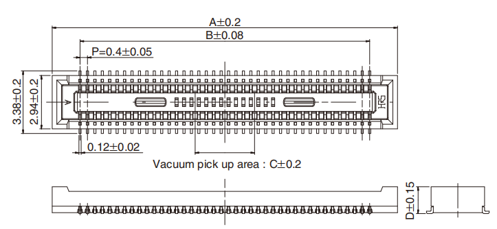 DF40HC插座_堆疊高度3.5mm